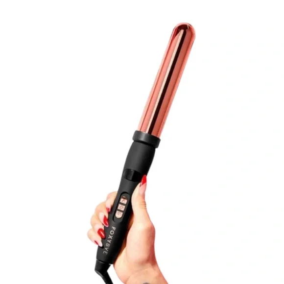 NEW Foxybae Curling Wand 25MM Rose Gold Hair Styling Tool - Picture 1 of 5